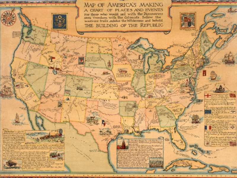 naročite starinski zemljevid Amerike